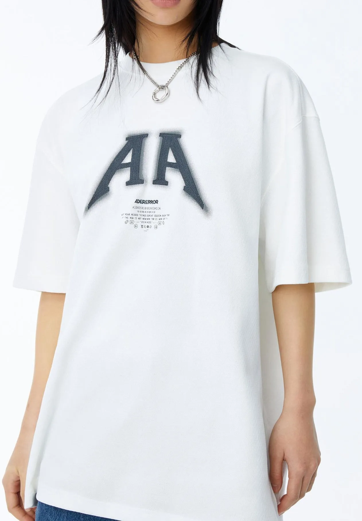 ADERERROR  |Unisex Street Style Short Sleeves Oversized Logo T-Shirts