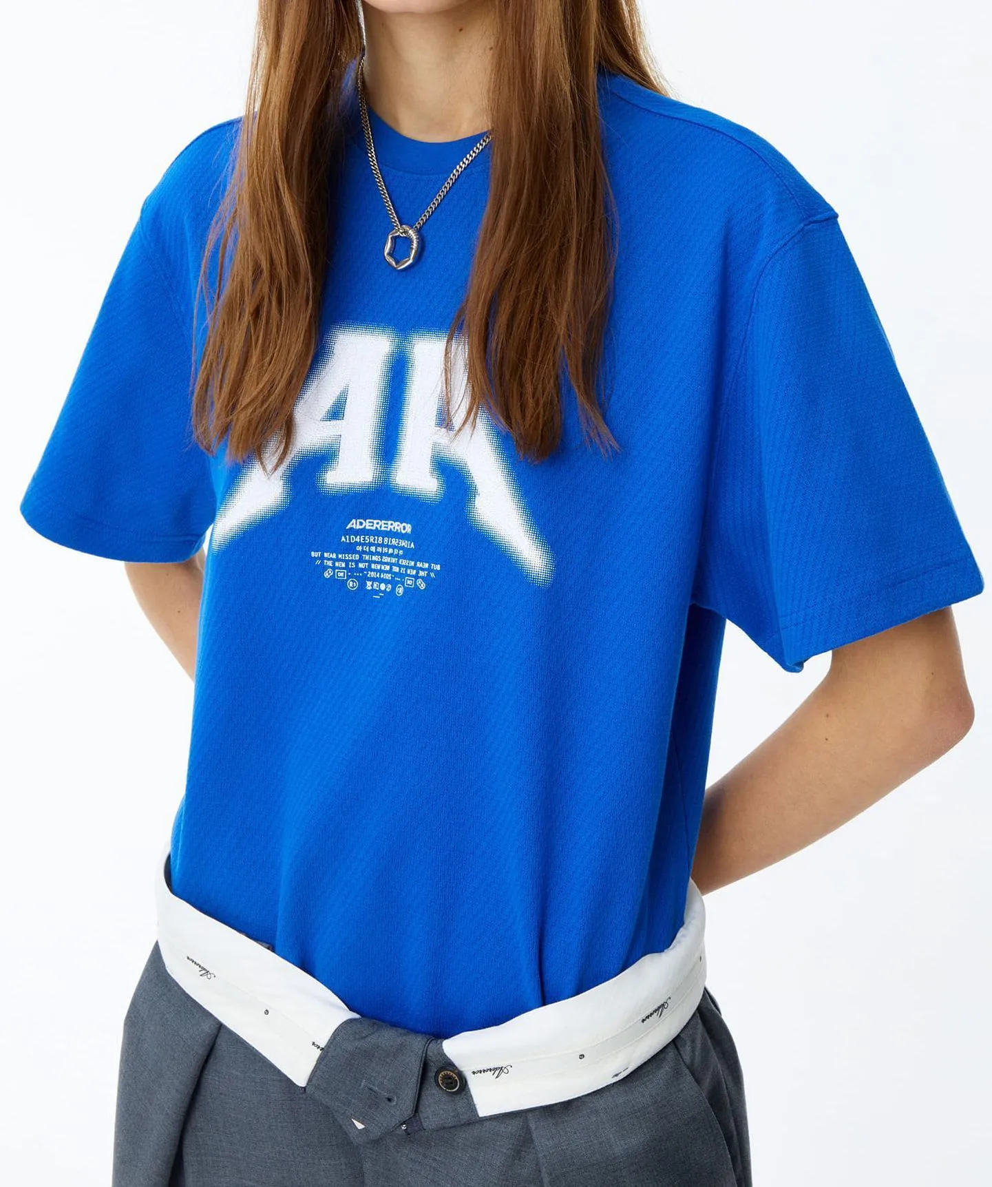 ADERERROR  |Unisex Street Style Short Sleeves Oversized Logo T-Shirts