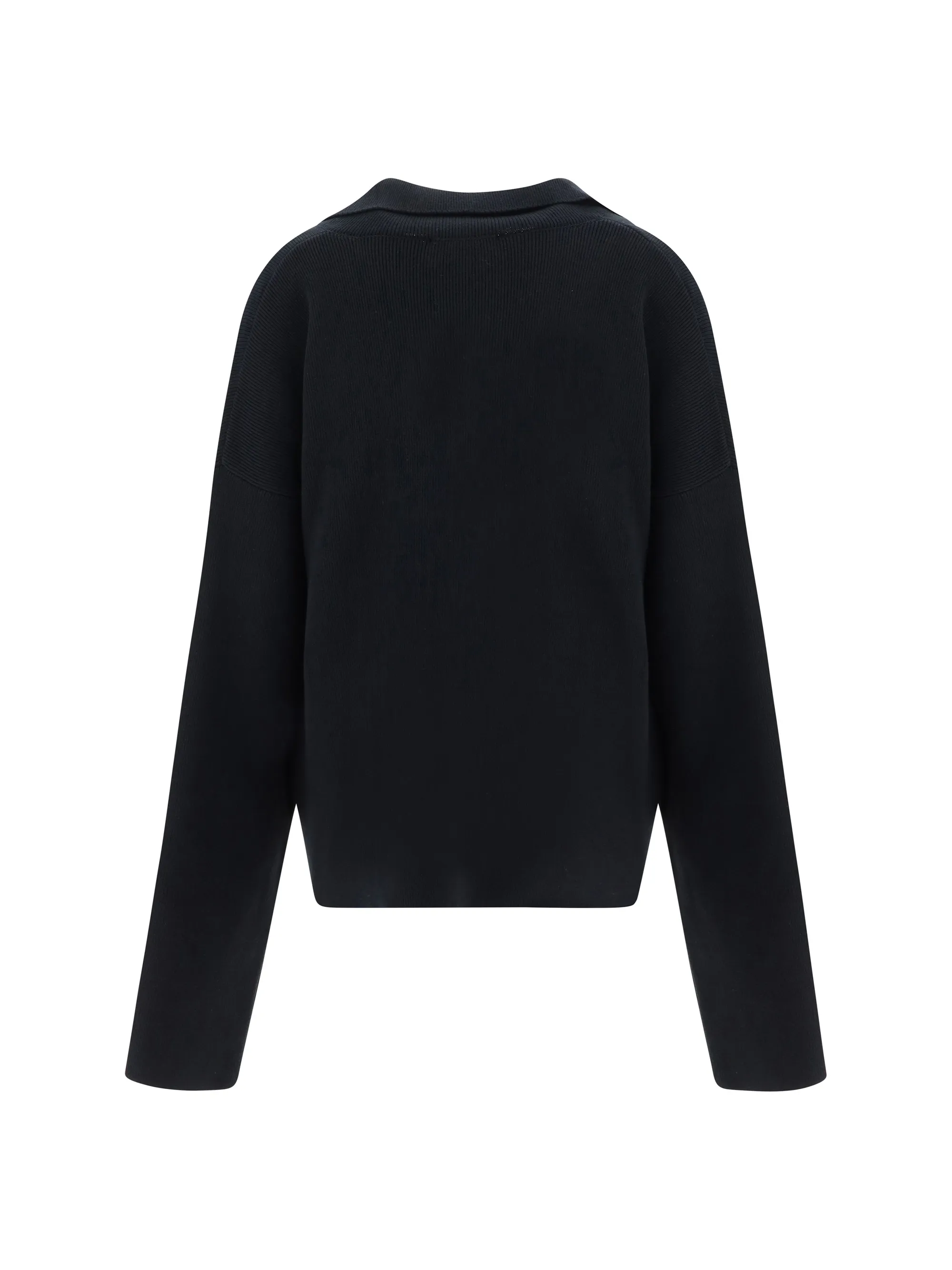 AMI PARIS  |Long Sleeves Plain Cotton Oversized Logo V-neck & Crew neck