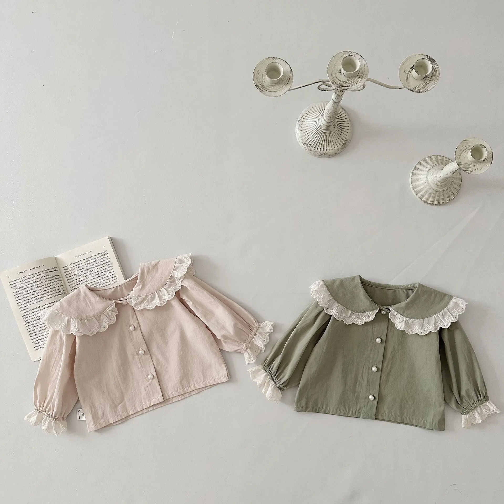 Baby Girls Solid Color Tops Wholesale 240301115