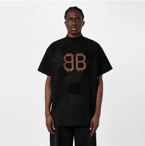 BALENCIAGA  |Crew Neck Unisex Street Style Cotton Short Sleeves Oversized