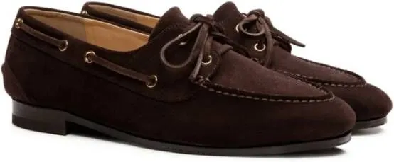 Bally Plume suede moccasins Brown