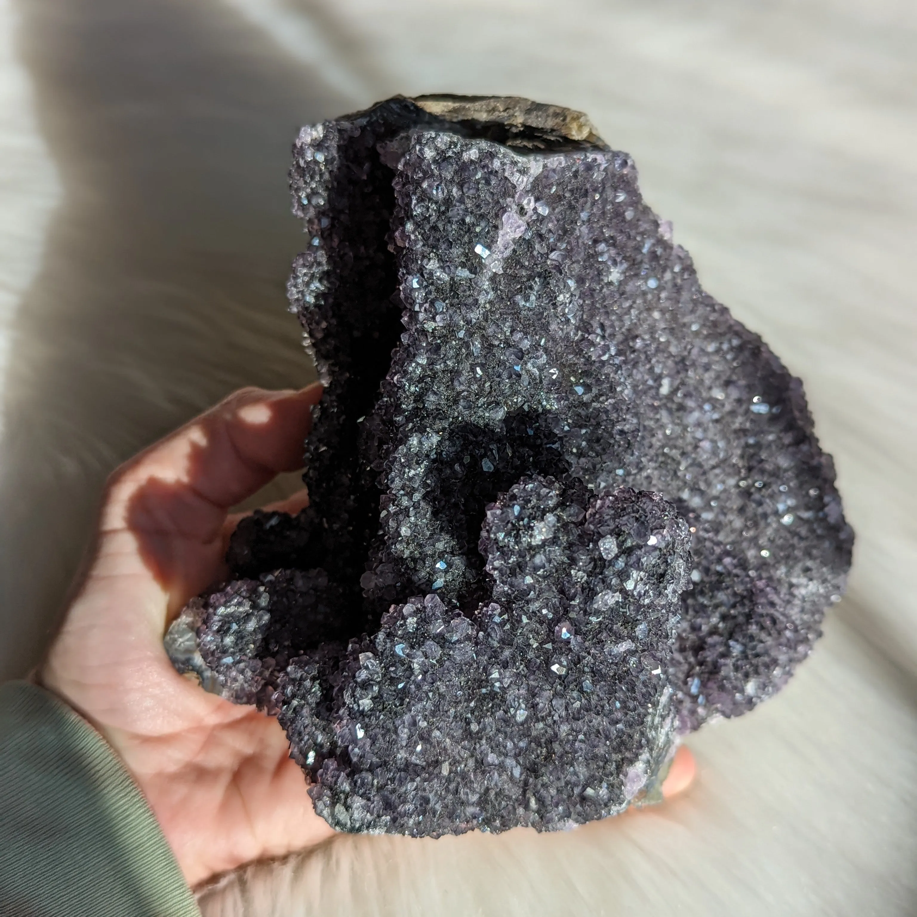 Black Amethyst Cluster ~ Beautiful, Large Free Standing Display Specimen