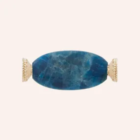 Blue Apatite Flat Oval Centerpiece