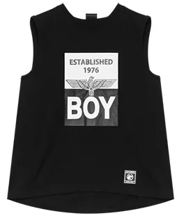 BOY LONDON  |Studded Street Style U-Neck Plain Cotton Long Oversized Logo