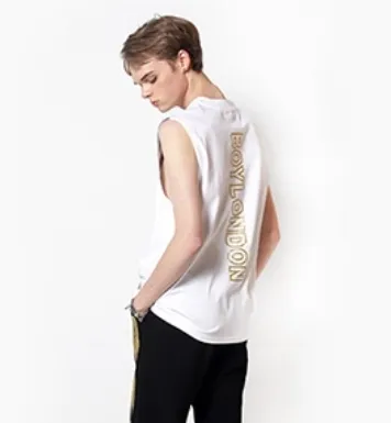 BOY LONDON  |Unisex Studded Street Style Cotton Fringes Oversized Logo