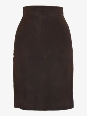 Brown Suede Vintage Skirt