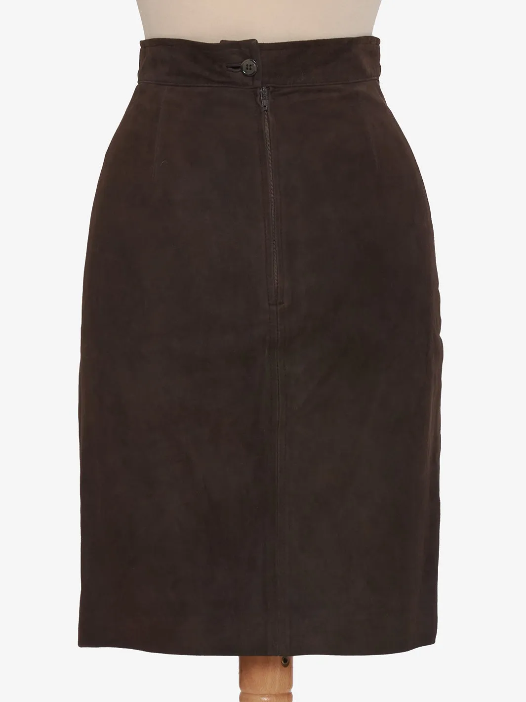 Brown Suede Vintage Skirt