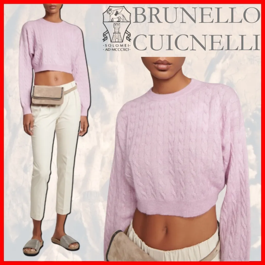 BRUNELLO CUCINELLI  |Short Casual Style Wool Sleeveless Cotton Tanks & Camisoles