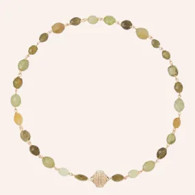 Caspian Faceted Green Garnet Necklace