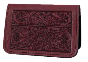 Celtic Hounds Leather Card Holder