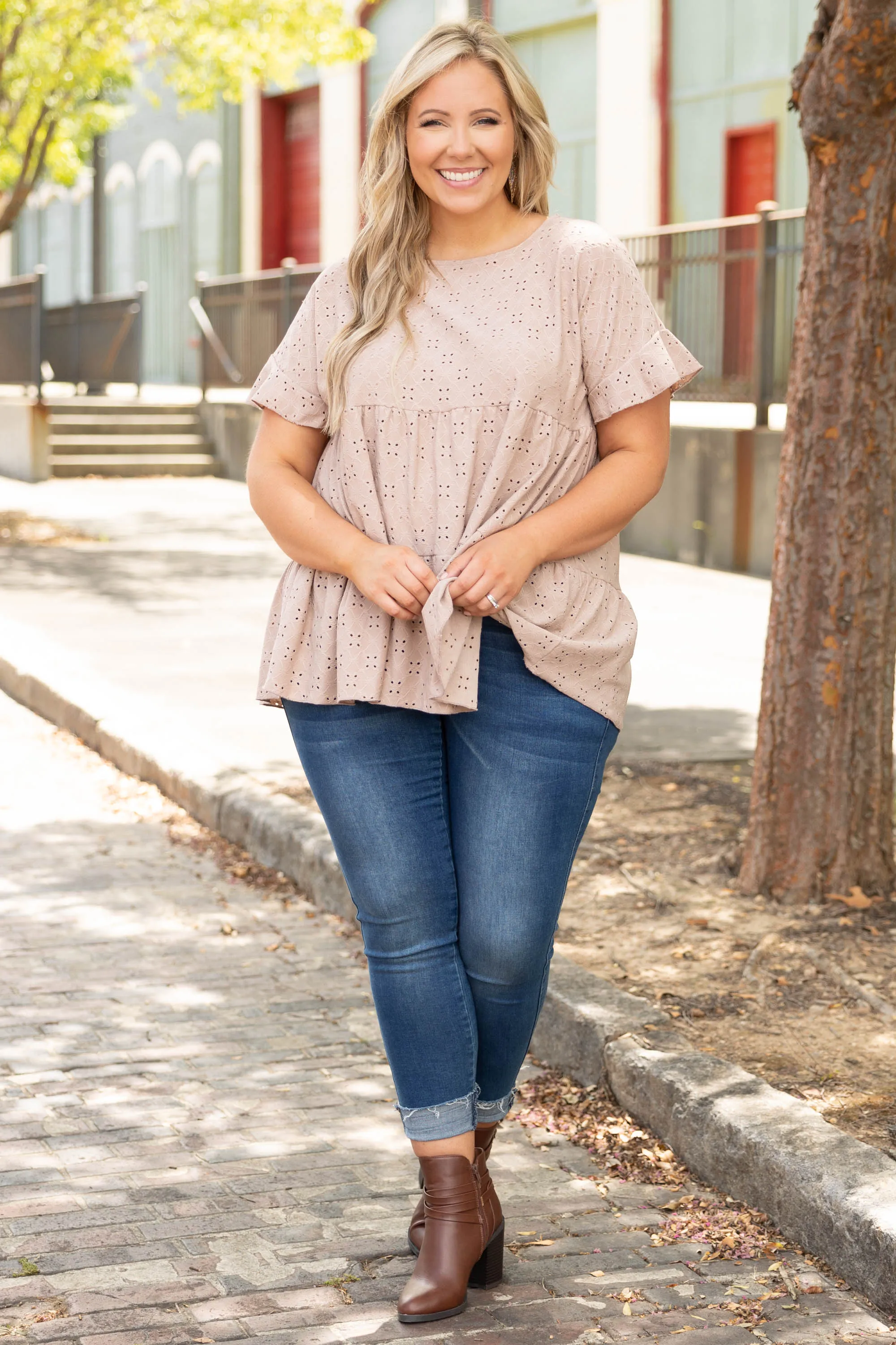 Chasing A Dream Top, Taupe