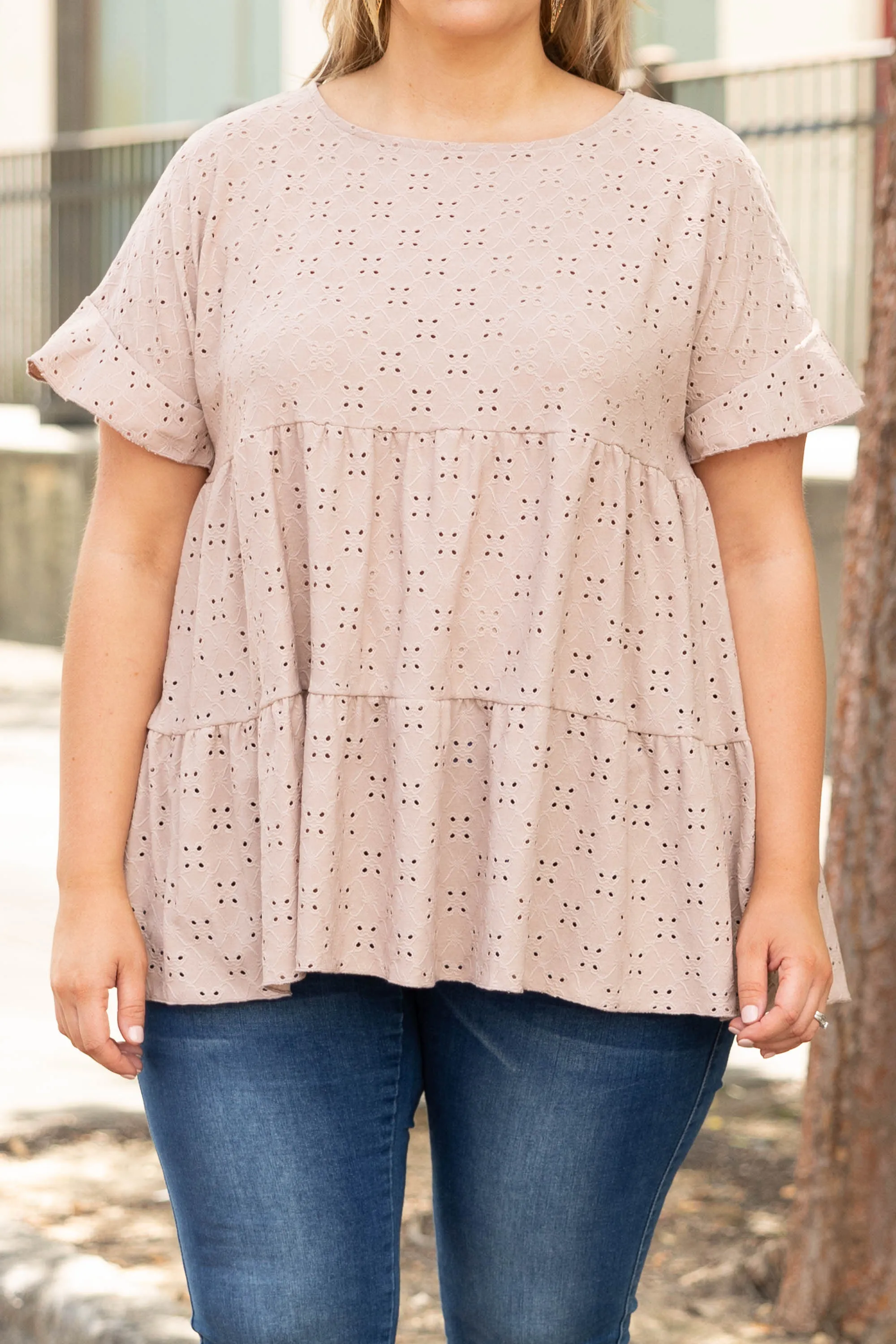 Chasing A Dream Top, Taupe