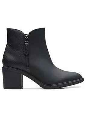 Clarks Collection Scene Zip Block Heel Boots | Kaleidoscope