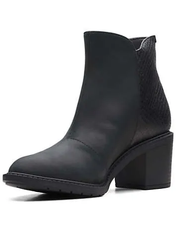 Clarks Collection Scene Zip Block Heel Boots | Kaleidoscope