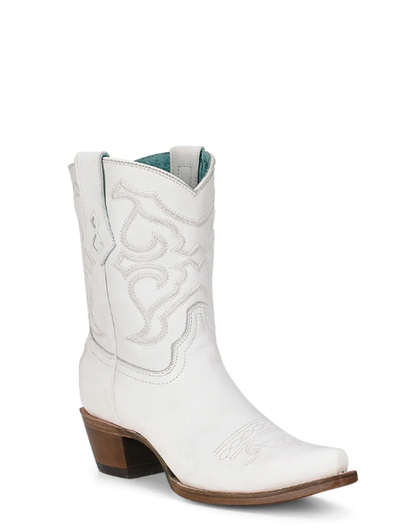 Corral Womens White Embroidery Booties