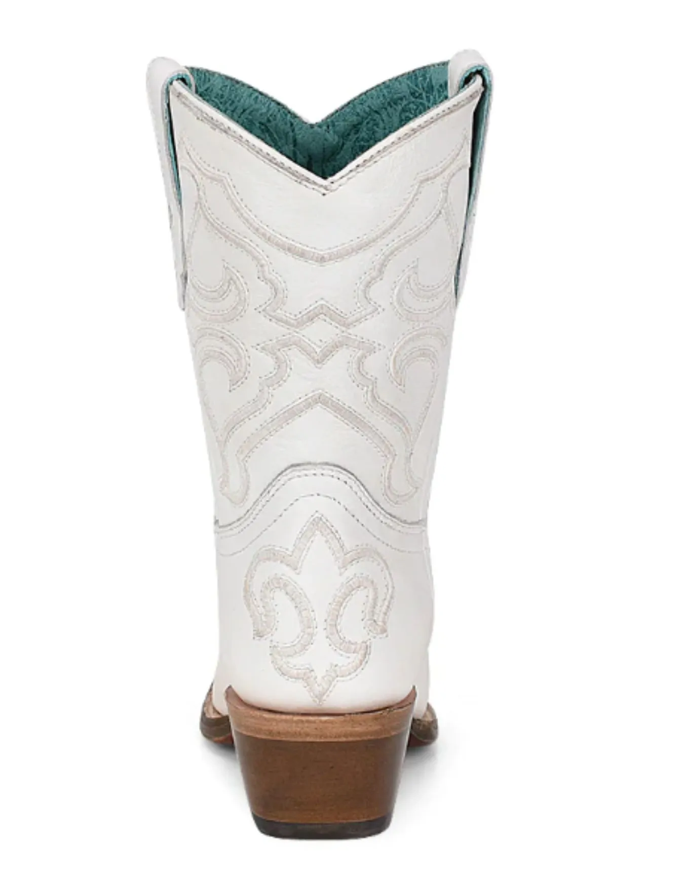 Corral Womens White Embroidery Booties