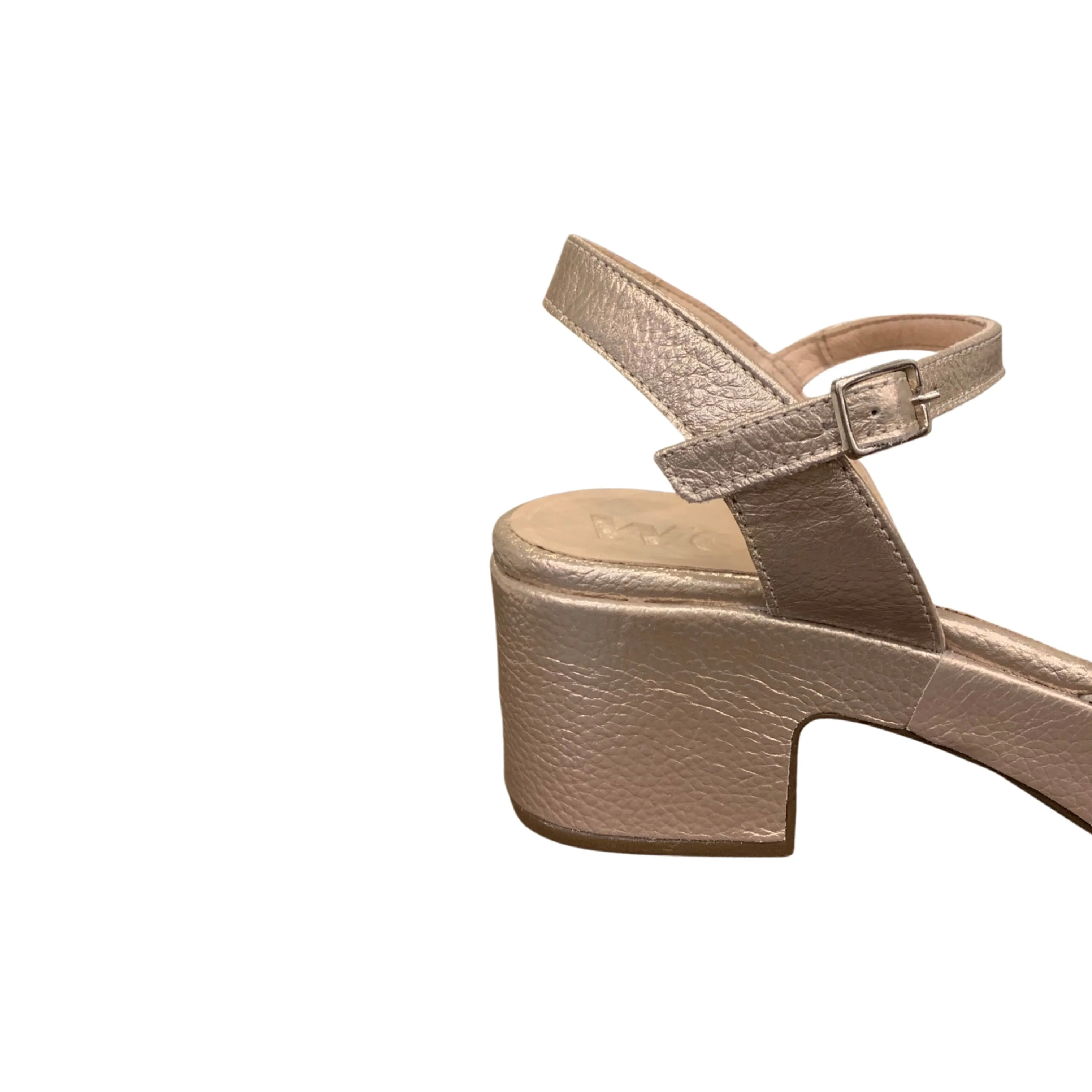 D8802 Gold Block Heel