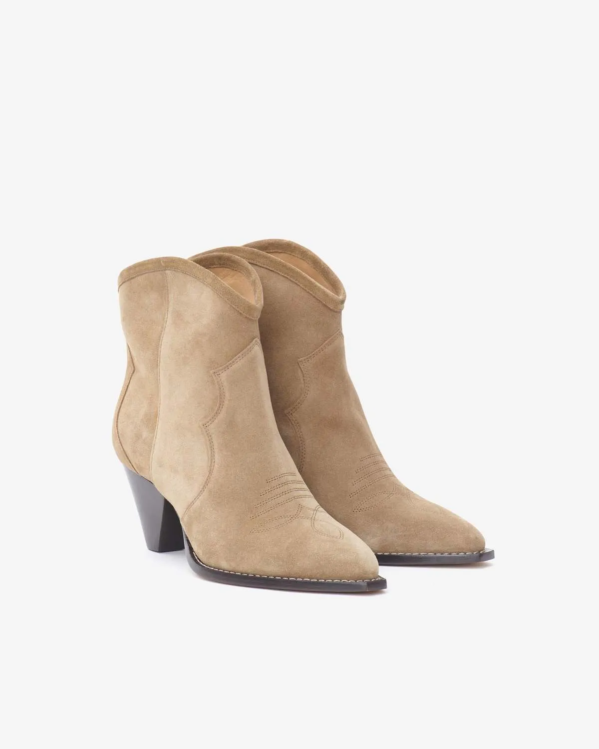 Darizo Suede Ankle Boots - Taupe