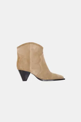 Darizo Suede Ankle Boots - Taupe