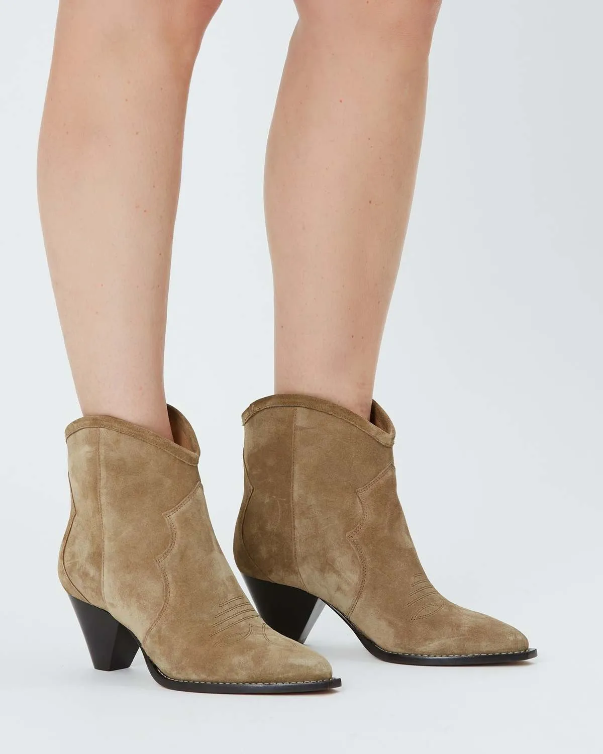 Darizo Suede Ankle Boots - Taupe