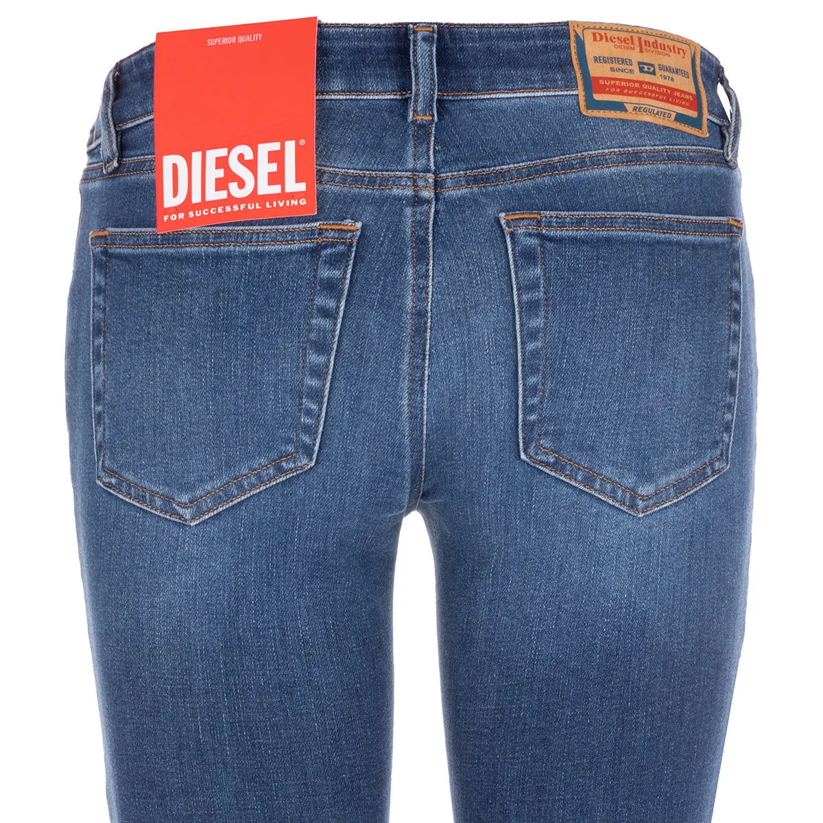 Diesel Logo Patch Skinny Fit Jeans