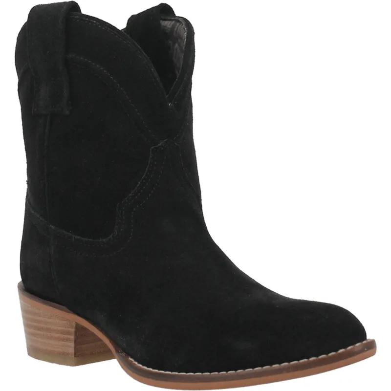 Dingo Women's Tumbleweed Black Suede Leather Booties DI 561