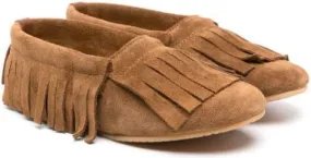 Eli1957 fringe-detailed suede moccasins Brown