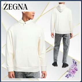 Ermenegildo Zegna  |Long Sleeves Plain Oversized Luxury Sweatshirts