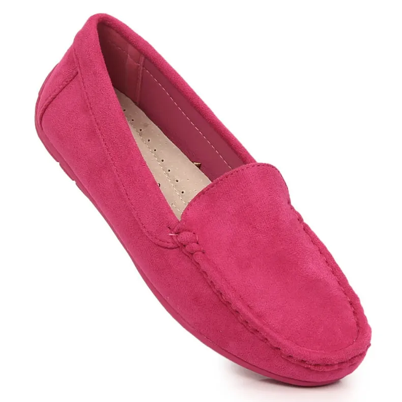 Evento Women's fuchsia suede moccasins pink