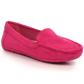 Evento Women's fuchsia suede moccasins pink