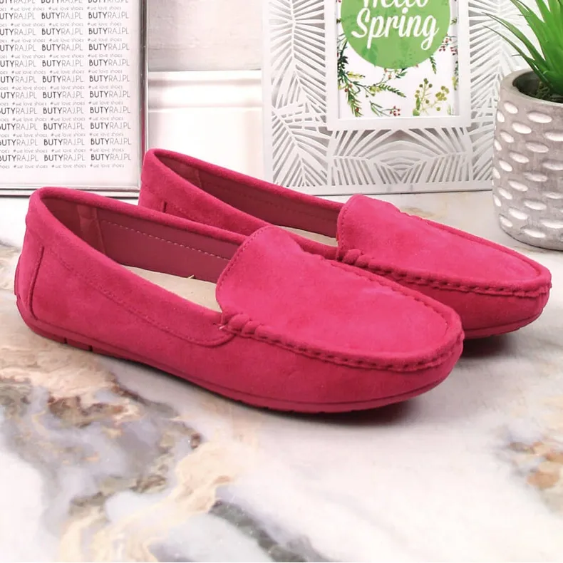 Evento Women's fuchsia suede moccasins pink