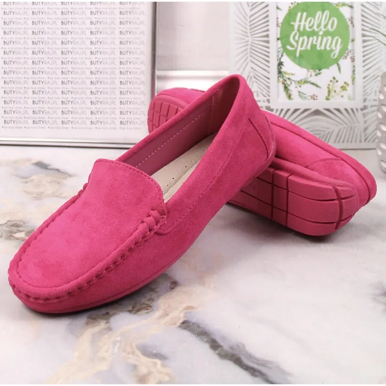 Evento Women's fuchsia suede moccasins pink