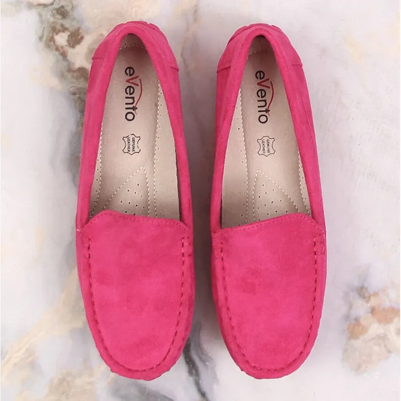 Evento Women's fuchsia suede moccasins pink