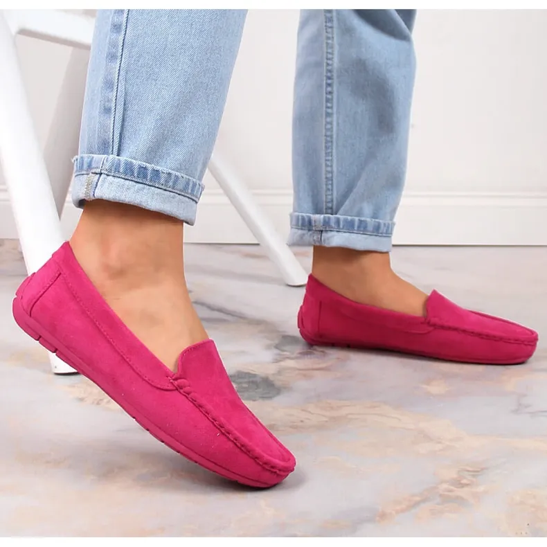 Evento Women's fuchsia suede moccasins pink