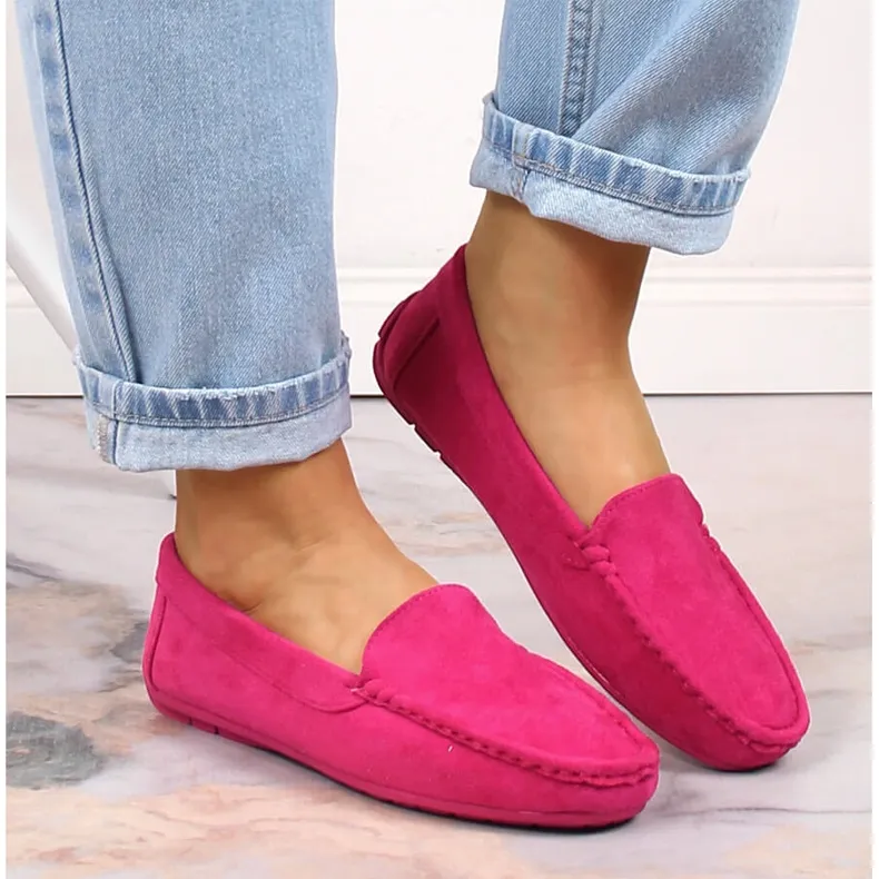 Evento Women's fuchsia suede moccasins pink