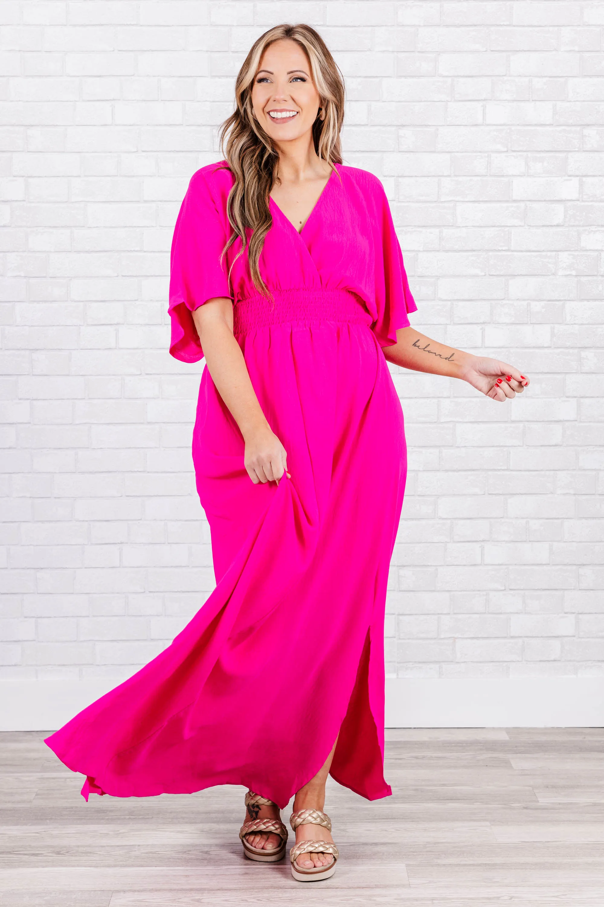 Feeling Good Maxi Dress, Hot Pink