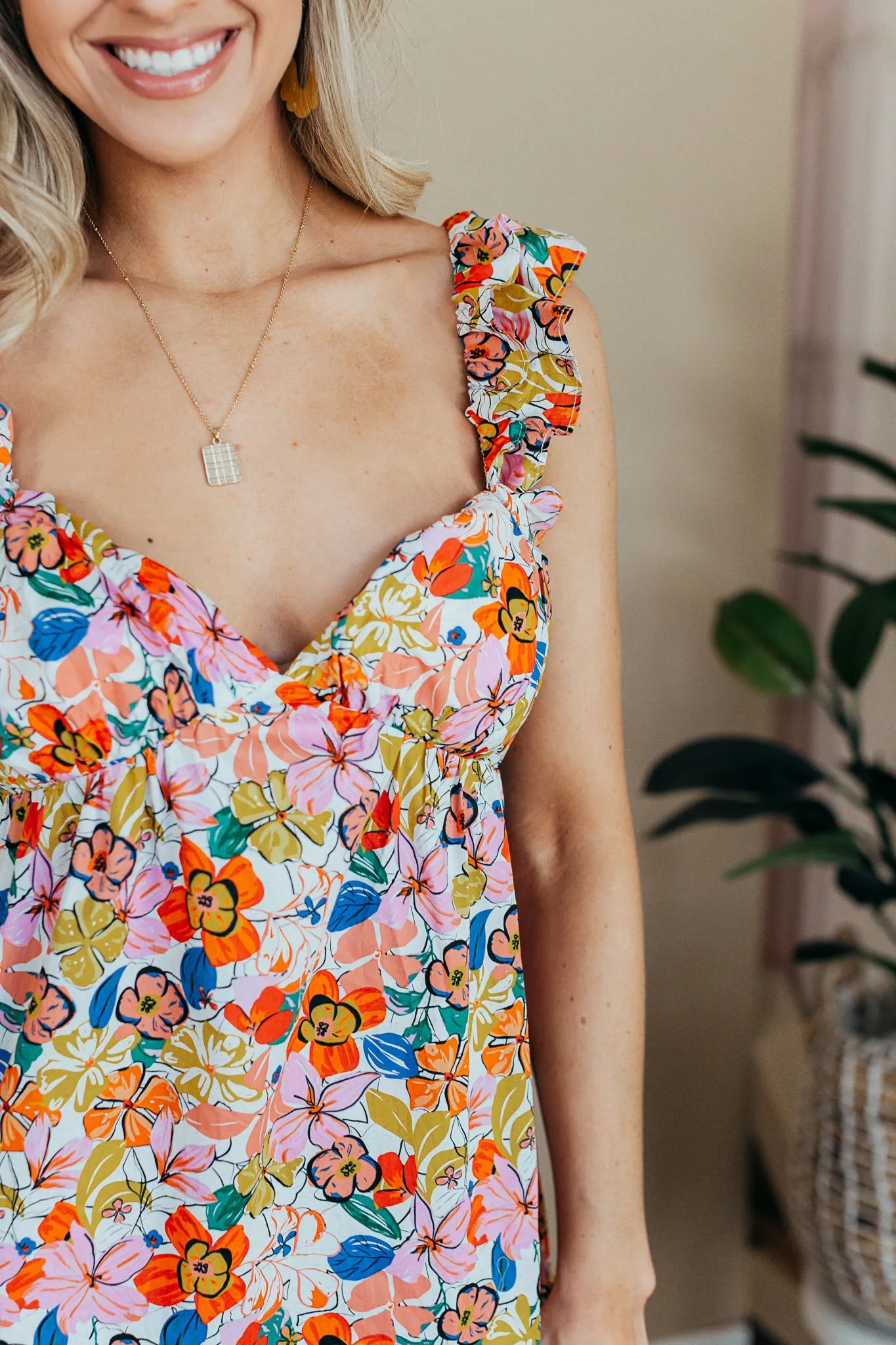 Floral Sweetheart Mini Dress