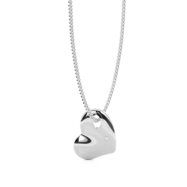 Flush Setting Round Diamond Designer Pendant