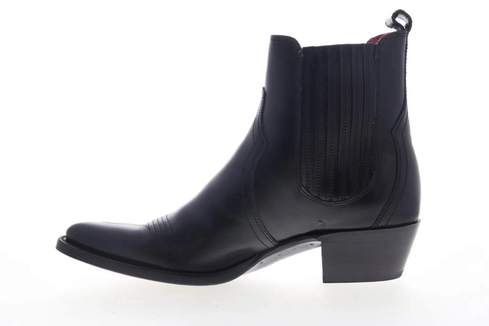 Frye Western Chelsea 78404 Womens Black Leather Slip On Booties Boots