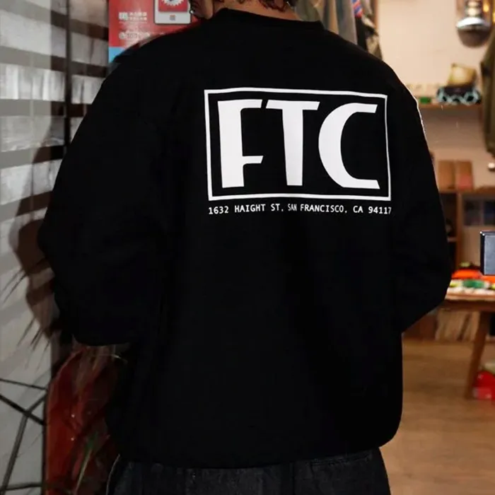 FTC  |Crew Neck Unisex Street Style Long Sleeves Plain Cotton