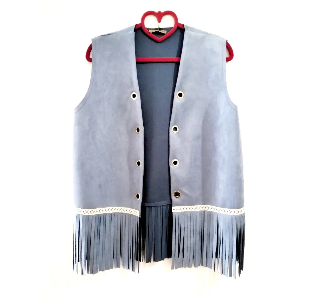 Gilet Cowgirl con frange: AVANA o DENIM!