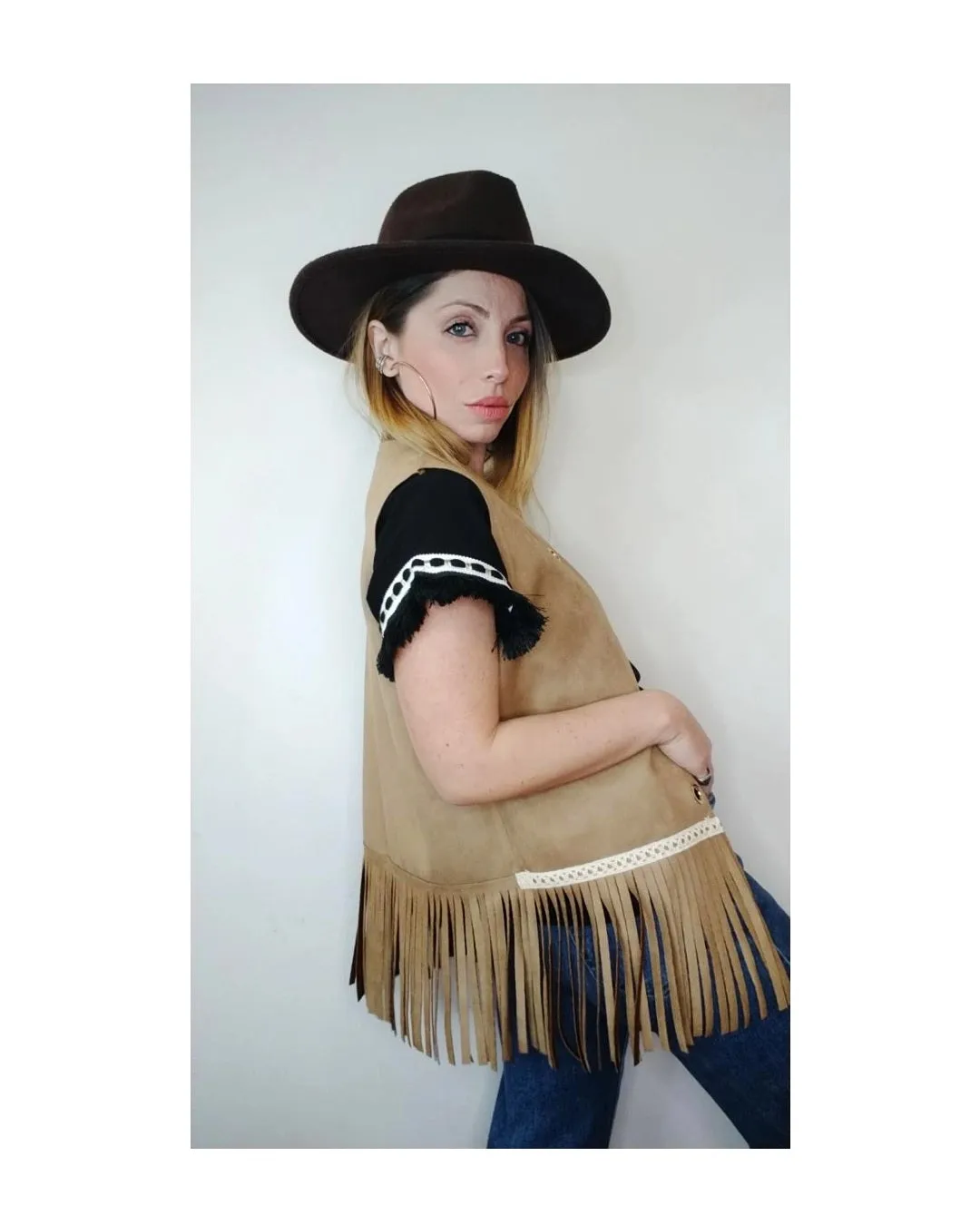 Gilet Cowgirl con frange: AVANA o DENIM!