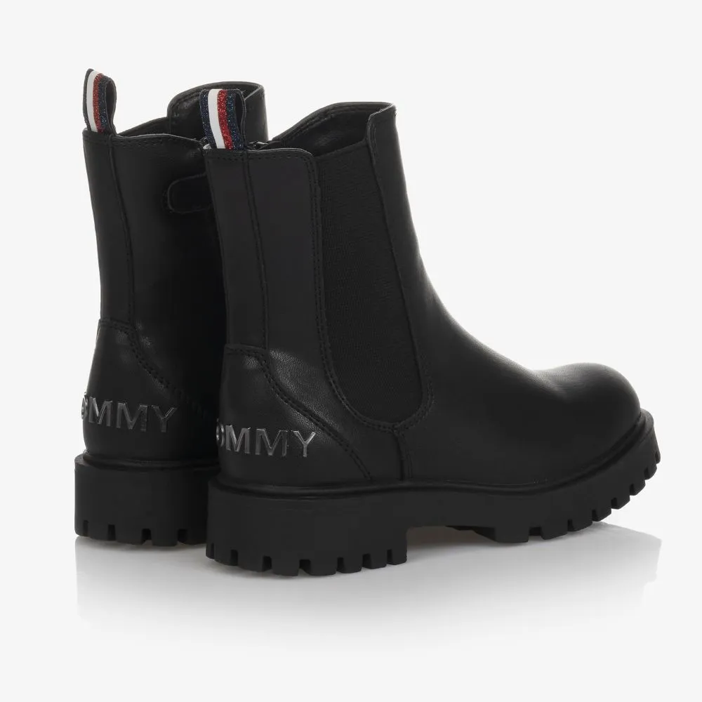 Girls Black Chelsea Boots