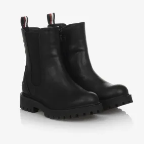 Girls Black Chelsea Boots