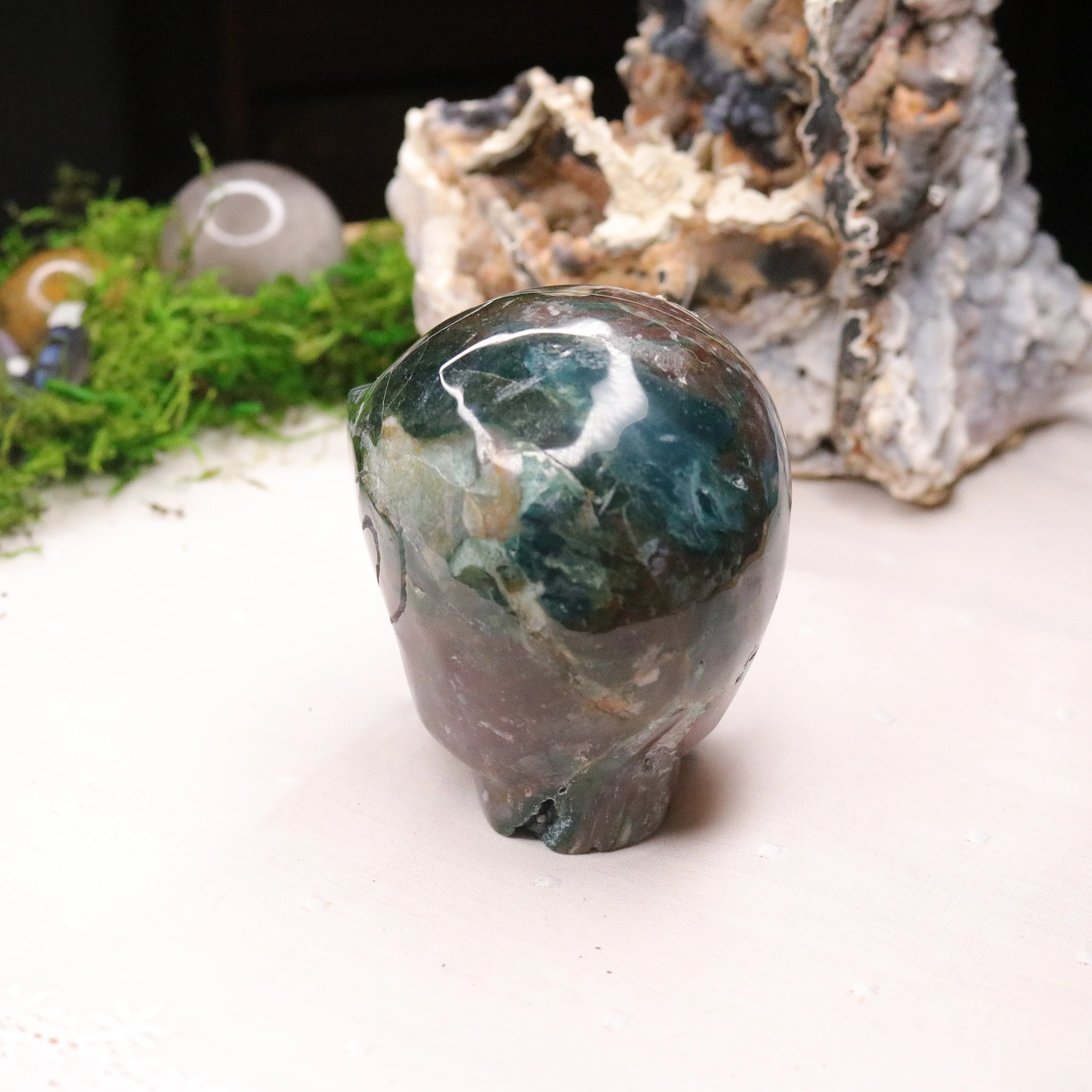 High Vibin' Ocean Jasper ~ Joyful Extraterrestrial ~ Alien Head from Madagascar