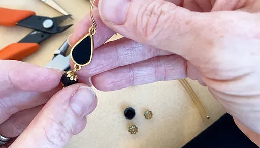 How to Fill a Bezel Setting with Ultra Suede and Make an Earring