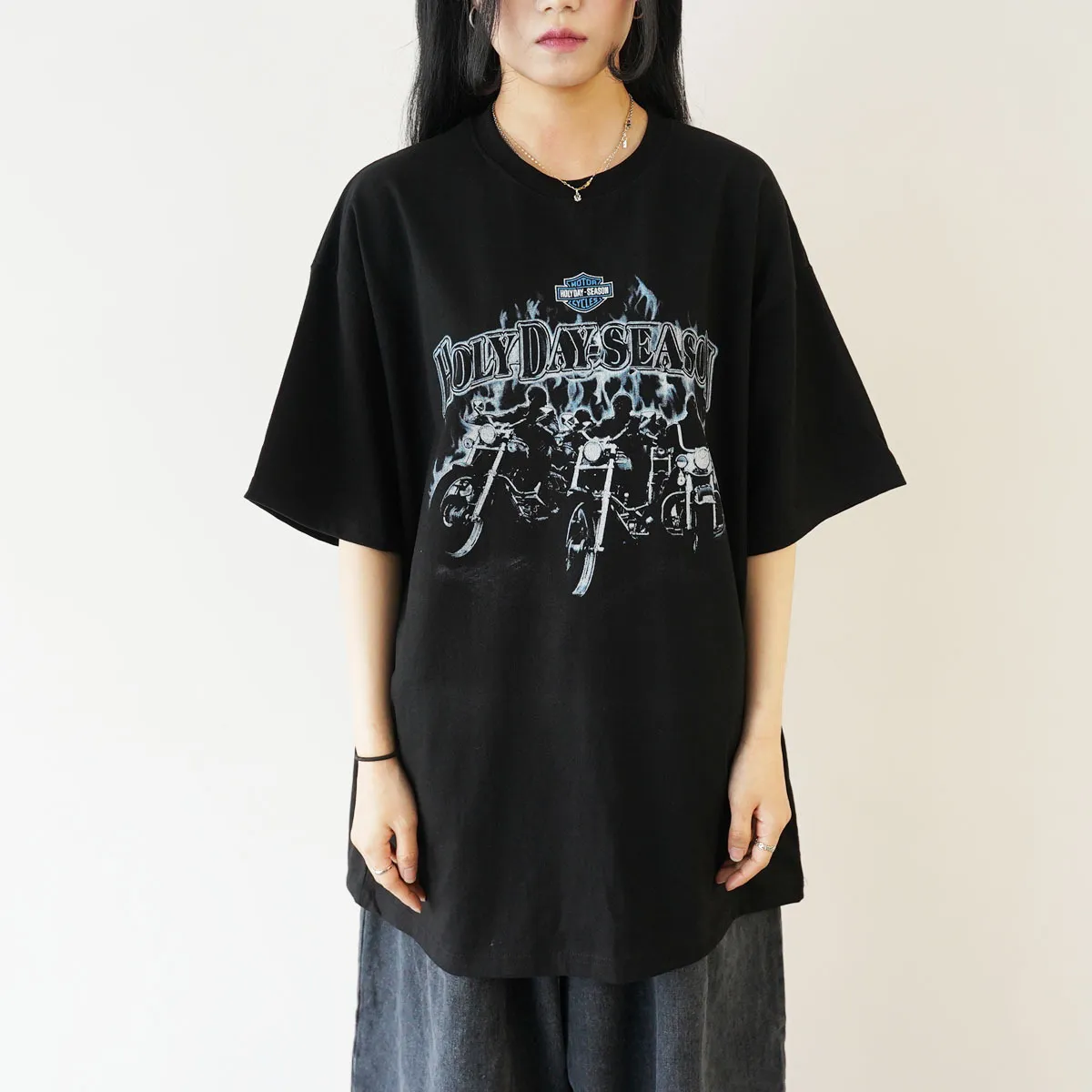 IONSEOUL  |Crew Neck Unisex Street Style Cotton Short Sleeves Oversized