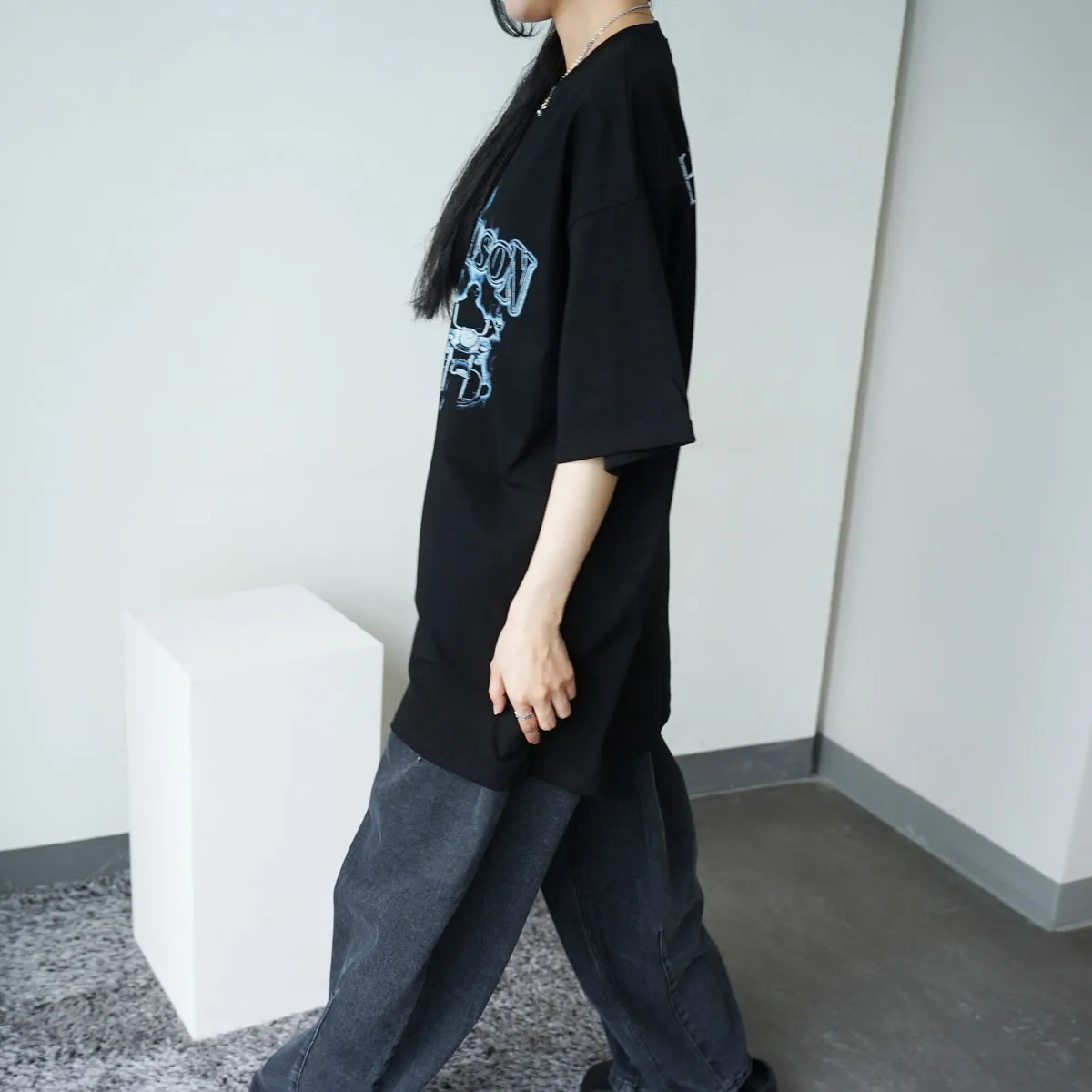 IONSEOUL  |Crew Neck Unisex Street Style Cotton Short Sleeves Oversized