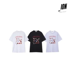 IONSEOUL  |Unisex Street Style Cotton Short Sleeves Oversized Logo